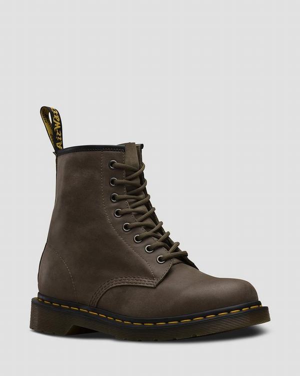 Dr Martens Pánské Kotníkové Boty 1460 Dusky Olivy Zelené, CZ-468175